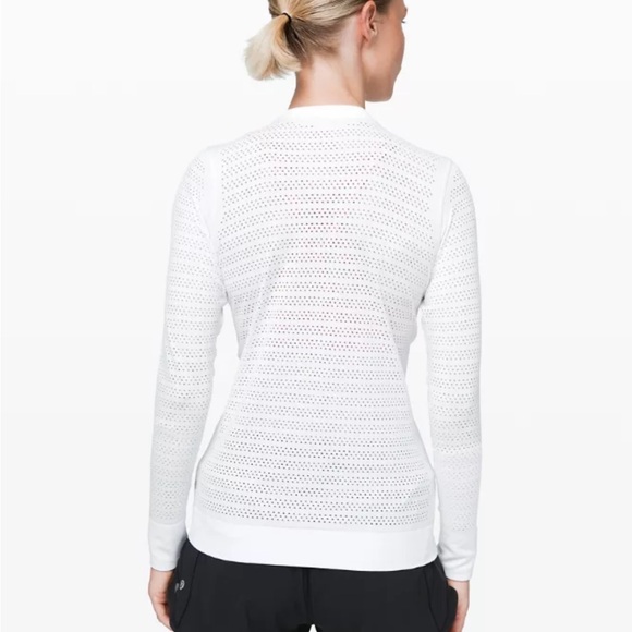 Lululemon Breeze long sleeve vented white top size 10 - Picture 2 of 9